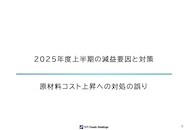 2025年度上半期の減益要因と対策 原材料コスト上昇への対処の誤り